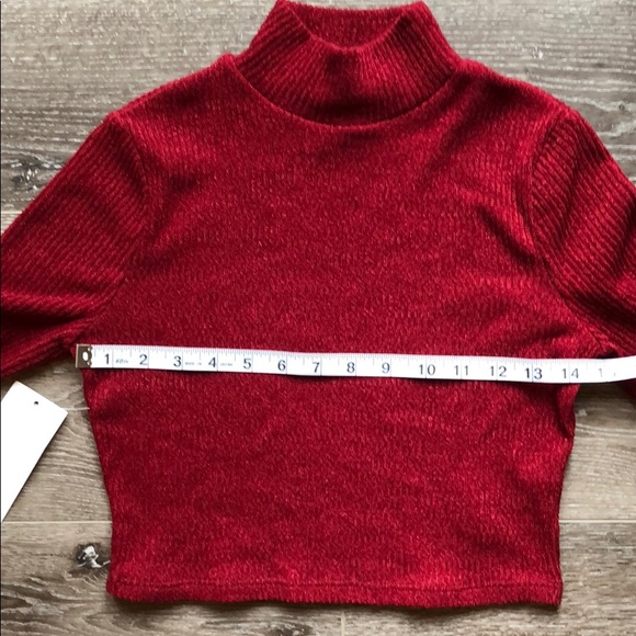 NWT Tobi Cropped Red Sweater - Picture 4 of 5